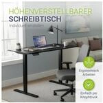 Juskys H&ouml;henverstellbarer Schreibtisch Office Stand 140x60cm - elektrisch,