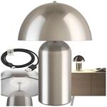 tectake&reg; Akku-Tischlampe, Retro-Pilzdesign im 70er-Jahre-Stil, indirektes Licht,