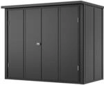 GFP Primeyard Ger&auml;teschrank Metall 156x84x131 cm Gartenschrank anthrazit inkl.