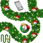 KESSER&reg; Weihnachtsgirlande mit LED &ndash; 5&nbsp;m oder 10&nbsp;m, 100&ndash;200 LEDs, IP44,