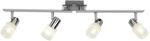 BRILLIANT Lampe Lea LED Spotrohr 4flg eisen/chrom/wei&szlig; 4x LED-D45, E14, 4W