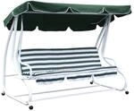 DEGAMO Dachplane f&uuml;r Hollywoodschaukel MIAMI 228x120cm, dunkelgr&uuml;n
