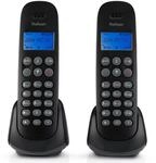 Profoon Schnurloses Telefon mit 2 Mobilteilen Schwarz