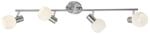 BRILLIANT Lampe Tiara Spotrohr 4flg eisen/wei&szlig; 4x D45, E14, 40W, geeignet f&uuml;r