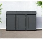 Westmann M&uuml;lltonnenbox Moderna 3 3x 240 L Anthrazit 83x211x135cm