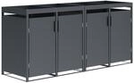 DEGAMO M&uuml;lltonnenbox ULM 264x80x124cm mit Pfanzkasten, f&uuml;r 4x Tonnen 120 und 240