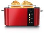 Arendo Toaster Edelstahl, Langschlitz, Touch Display, Br&auml;unungsgrad- &