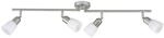 BRILLIANT Lampe Sofia Spotrohr 4flg eisen/chrom/wei&szlig; 4x D45, E14, 40W, geeignet