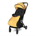 Lorelli Kinderwagen Myla Aluminiumrahmen Korb Fu&szlig;sack klappbar mit Zusatzgriff gelb