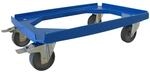 ALUTEC Rollwagen f&uuml;r Kunststoffboxen (610x410mm, 250 kg, Feststellbremse, blau)