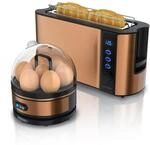 Arendo - SET Toaster FRUKOST mit Eierkocher SEVENCOOK Edelstahl Kupfer, Toaster 2