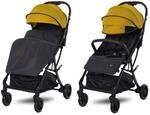 Lorelli Kinderwagen Buggy Minori faltbar PU-R&auml;der Getr&auml;nkehalter Fu&szlig;abdeckung gelb