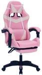 HTI-Living Gaming Stuhl Krit Eco Pink-Wei&szlig;