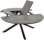 DEGAMO Ausziehtisch LYON 140cm/200x140cm, Aluminium anthrazit + ECP-Kunststoff