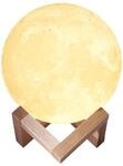 Denver LBS-150 Bluetooth Lautsprecher mit 3D Mond-Design, LED Lichteffekt, Akku,