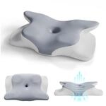 Juskys Nackenkissen 1er Set - Ergonomisch & Memory-Foam, Anpassungsf&auml;hig,