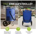 Juskys Einkaufstrolley 3in1 mit 2 Rollen f&uuml;r Shopping - 56 L Tasche - Trolley