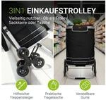 Juskys 3in1 Einkaufstrolley f&uuml;r Treppen - 56 L, modern & klappbar -...