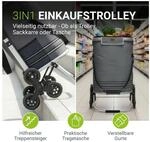 Juskys 3in1 Einkaufstrolley f&uuml;r Treppen - 56 L, modern & klappbar - Treppensteiger