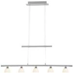BRILLIANT Lampe Tonja LED Pendelleuchte 5flg chrom/wei&szlig; 5x 5W LED integriert