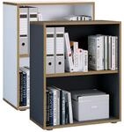 VCM Holzregal stehend platzsparender Aktenschrank Ma&szlig;e ca. H. 74 x B. 60 x T. 33