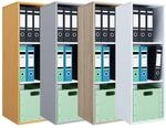 VCM Holzregal stehend platzsparender Aktenschrank Ma&szlig;e ca. H. 110 x B. 35 x T.