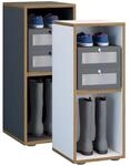 VCM Holzregal stehend platzsparender Aktenschrank Ma&szlig;e ca. H. 74 x B. 30 x T. 33