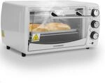Steinborg Minibackofen 13L Pizzaofen 60 min. Timer 1200W wei&szlig;