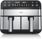 Arendo HeiBluftfritteuse XXL Doppelkammer Airfryer SL, Dual Zone, Backofen,