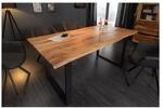 riess-ambiente Esstisch MAMMUT - Massivholz180cm Wild-Akazie Baumkante Industrial