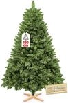VESKA Weihnachtsbaum k&uuml;nstlich 180cm - mit Holzst&auml;nder, Nordmanntanne,...