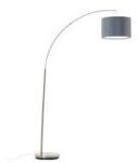 Brilliant Clarie Bogen-Stehleuchte 180 cm E27 Grau Metall