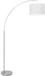 BRILLIANT Lampe Clarie Bogenstandleuchte 1,8m eisen/wei&szlig; 1x A60, E27, 60W,