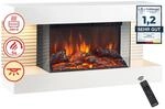 KAMINIO Elektrokamin LIZ - Elektrischer Wandkamin mit Heizung, 3D-Flammeneffekt,