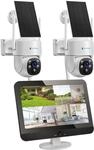 LUVISION Dual WLAN PTZ &Uuml;berwachungssystem mit LED Monitor 4MP Solar PTZ