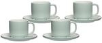 Ritzenhoff & Breker Kaffeetassen mit Untertassen Jasper 240 ml 4er Set