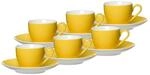 Ritzenhoff & Breker Espressotassen und -untertassen Doppio 80 ml 6er Set