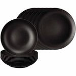 Seltmann Weiden Tafelservice Liberty Velvet Black 12-tlg.