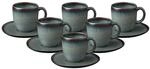 like. by Villeroy & Boch Kaffeetassen mit Untertassen Lave 190 ml 6er Set