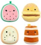 Jazwares SQCR06866 - Squishmallows - Food Squad, Pl&uuml;schfigur, je 12,5 cm, 4er Pack