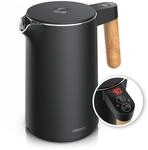 Arendo Wasserkocher Edelstahl, Doppelwand, Temperatureinstellung 40&deg; - 100 &deg;C...