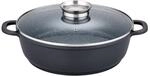 GSW Servierpfanne Gourmet Granit 32cm mit Glasdeckel