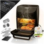 Juskys Hei&szlig;luftfritteuse 12L &ndash; Schwarz, Airfryer mit 10 Programmen, Display &