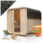 Artsauna Fasssauna Nolvik XL - 6 Personen, mit 8 kW Ofen & Zubeh&ouml;r f&uuml;r Garten, Cube