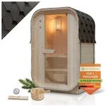 Artsauna Fasssauna Nolvik S f&uuml;r 1 bis 2 Personen, mit 3,6 kW Ofen & Zubeh&ouml;r f&uuml;r
