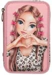 Depesche 3-Fach Federtasche LEOHEART mit Schleifen TOPModel 7,5 x 13 x 20 cm