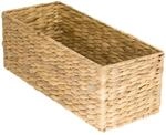 HMF Aufbewahrungskorb Badezimmer, Korb aus Wasserhyazinthe, 38x15x14 cm