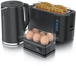 Arendo Fr&uuml;hst&uuml;cks-Set Wasserkocher 1,5l, 4-Scheiben Toaster, 6er Eierkocher,