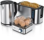 Arendo 3-teiliges Fr&uuml;hst&uuml;cksset, Wasserkocher 1,5L, Langschlitz Toaster...