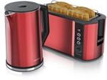 Arendo Fr&uuml;hst&uuml;cks-Set 2-teilig, 4-Scheiben Langschlitztoaster + Wasserkocher 1,5